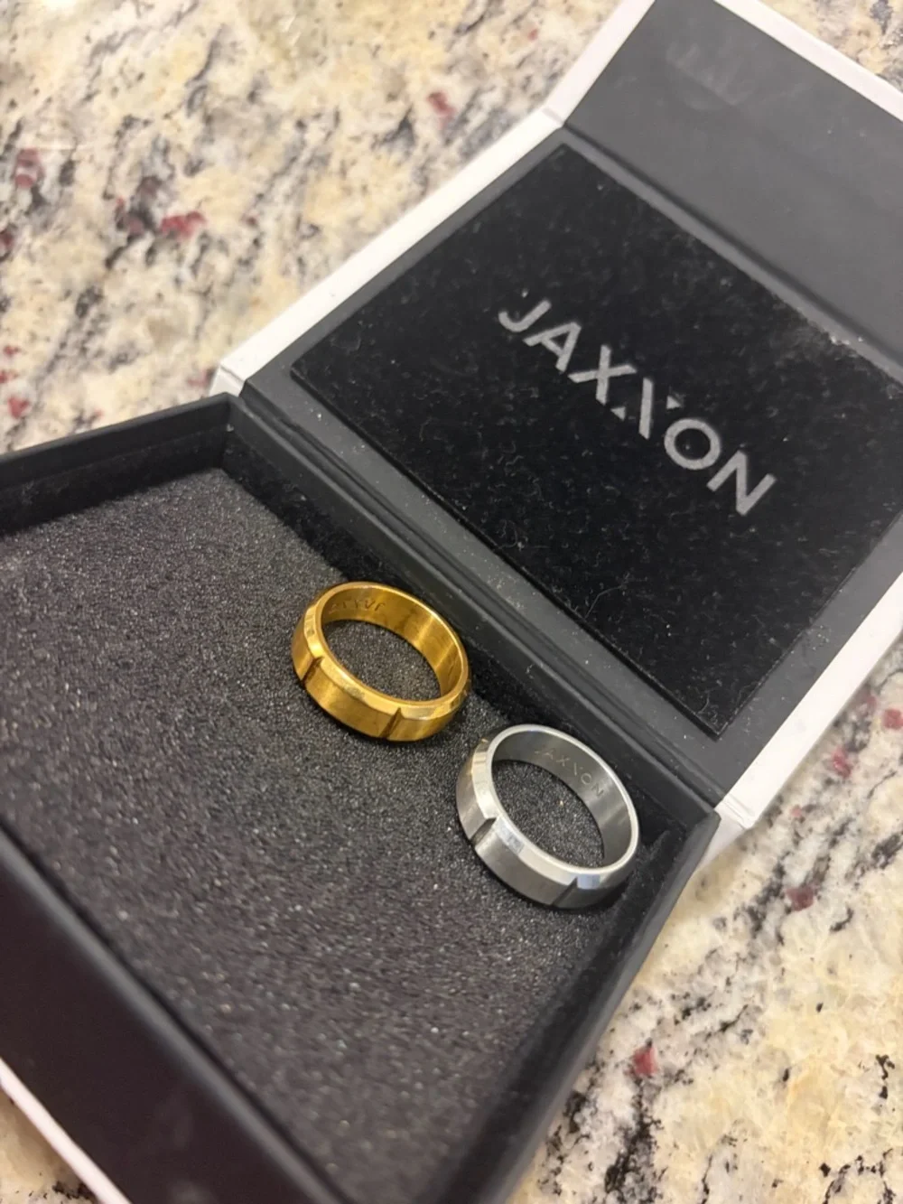 JAXXON Men’s Spinner — Gold 14K & Silver Stainless Steel Rings